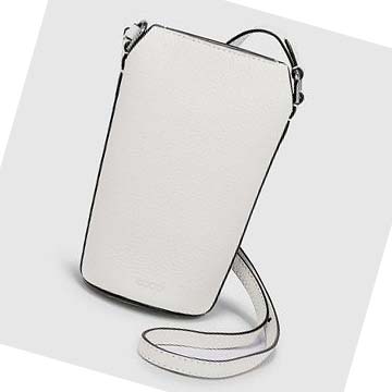 Women's Ecco Textureblock Pot Shoulder Bags White | SG 390DFM